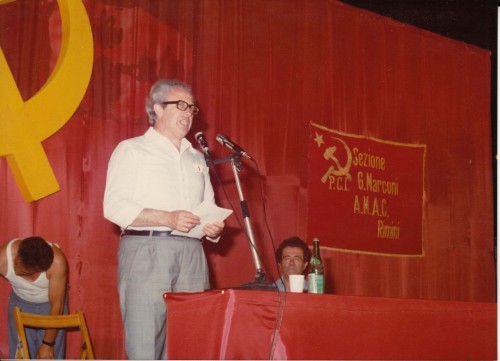 1977. Veniero Accreman al Congresso della Sezione del PCI Marconi