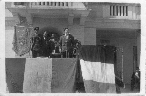 1955, 25 aprile a Coriano: comizio di Accreman in piazza Mazzini