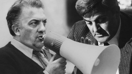 Federico e Riccardo Fellini in un'immagine del film di Naccari e Bisulli 