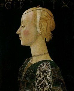 Presunto ritratto di Polissena Sforza dipinto da Giovanni di Ser Giovanni, detto lo Scheggia