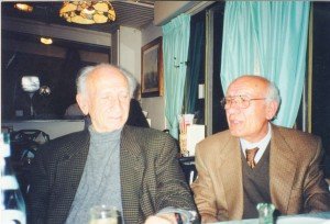 Anni ‘90. Da sinistra, Vincenzo Mascia e Vittorio Vitali, entrambi Presidenti provinciali dell’ANPI riminese, Mascia dal 1981 al 1997, Vitali dal 1998 al 2009