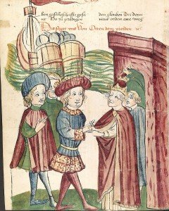 Papa Innocenzo III accoglie l'impreratore Ottone IV