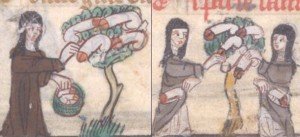 "L'albero dei falli", miniatura francese del XIV secolo)