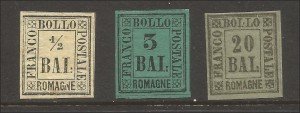 Francobolli del governo provvisorio delle Romagne, 1859