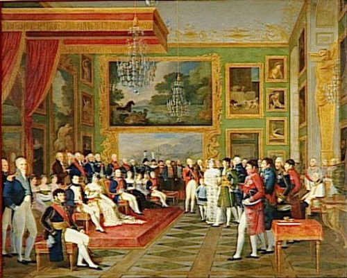 la corte dei ministri dell Regno d'Italia al matrimonio del vicerè Eugenio 