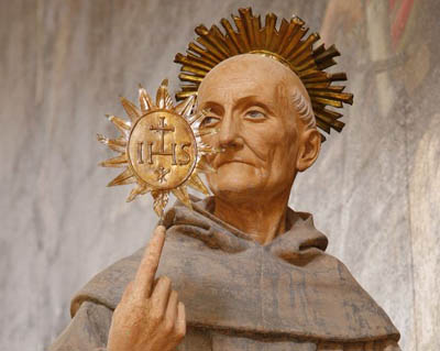 San Berardino da Siena, uno dei più ferventi predicatori contro eretici ed ebrei
