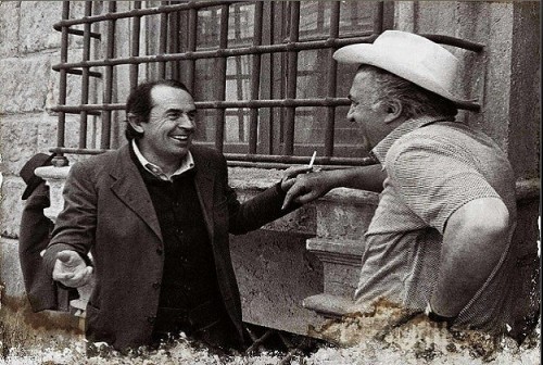 Tonino Guerra con Federico Fellini