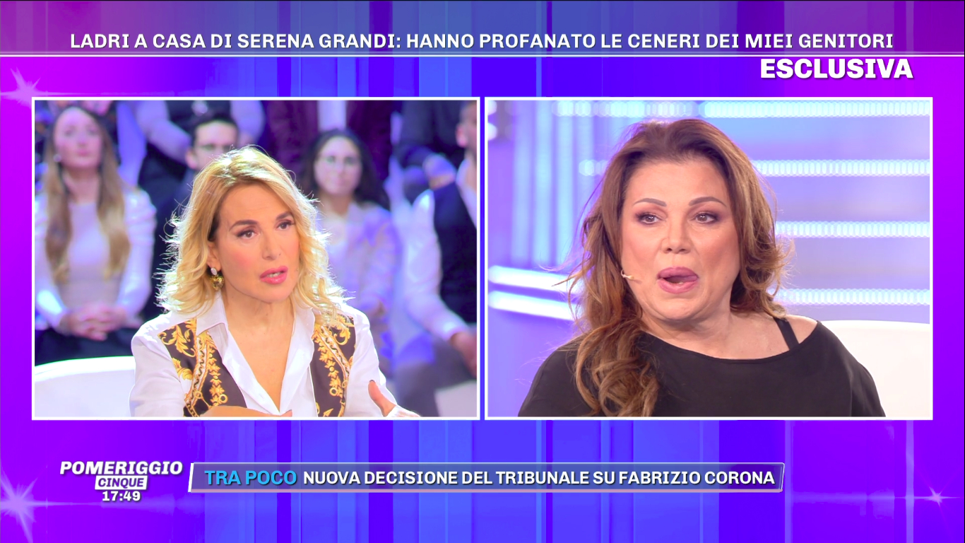Serena Grandi Racconta Il Furto Di Rimini A Barbara Durso E Mostra Le Ceneri Del Padre 5931